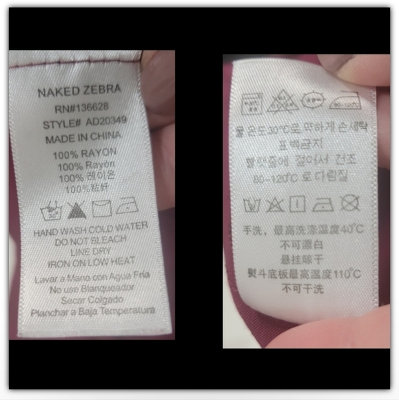 2 Naked Zebra button down long sleeve button down dresses/tunics size small - Picture 5 of 8